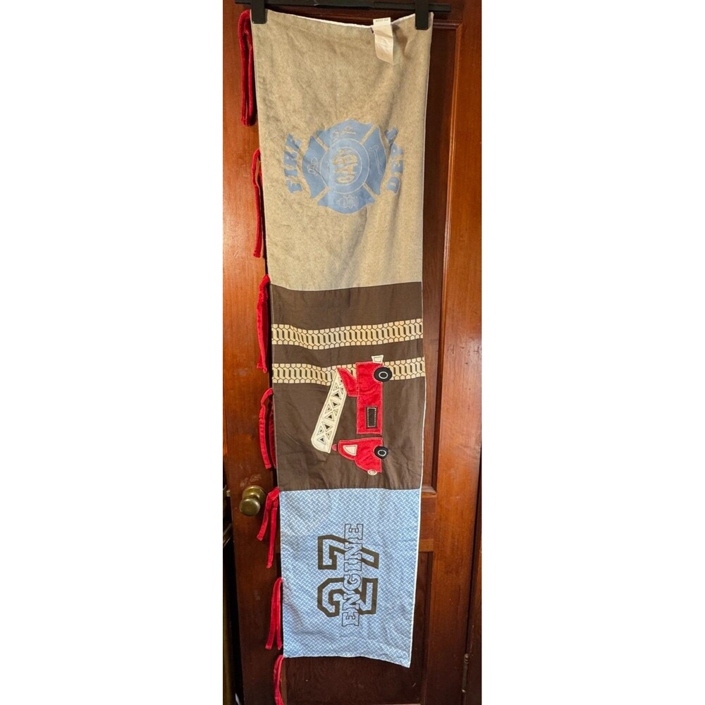 NoJo Fire Engine 27 Valance 59 in Long Red Cotton Blend Boy Nursery 2011